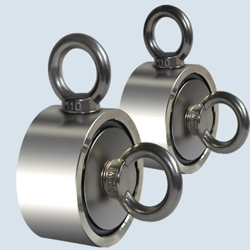 Сильный неодимовый магнит двухсторонний поисковый магнитный крючок супер