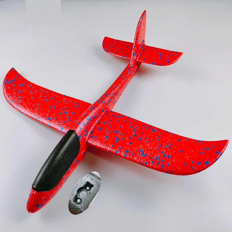 48cm Not Lamp Red Сделай Сам ручной бросок Летающий планер самолеты светящиеся темные игрушки для детей пена модель аэроплана наполнители планер самолет игрушки игра - Цвет: 48cm Not Lamp Red