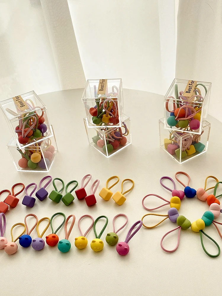 

DISCICI 2021 New Fashion Love Warm Color Girl Macarone Leather Band Headband Simple Temperament Hair Accessories Rope OH2288