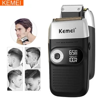 kemei hair clipper electric razor for men professional beard trimmer lcd display electric shaver mens shaving machine barber 3