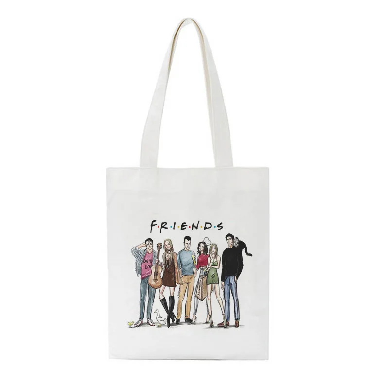 

Fun Hot Broadcast Friends TV Show Women Bag Harajuku Fashion Shoulder Bags New Retro Big Handbag Ulzzang Cat Messenger Bag Purse