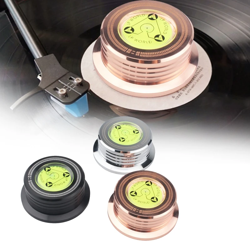

for Vinyl Record Player Luxurious LP Vinyl Turntables Metal Disc Stabilizer Record Weight Clamp Turntable Aluminum Alloy Clamp