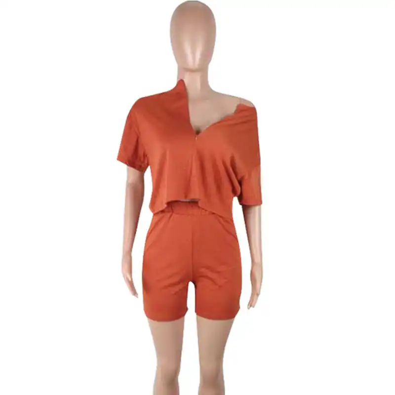 

Plus Size Two Piece Set Women Clothes Casual Tracksuit Crop Top Biker Shorts Set Lounge Wear Matching Sets 2 Piece Outfits