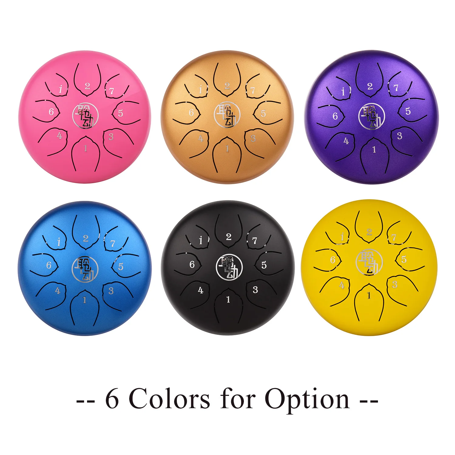

6 Inch Mini Drum 8Tone Steel Tongue Percussion Drum Handpan Instrument With A Carry Bag Musical Instruments for Healing Yoga