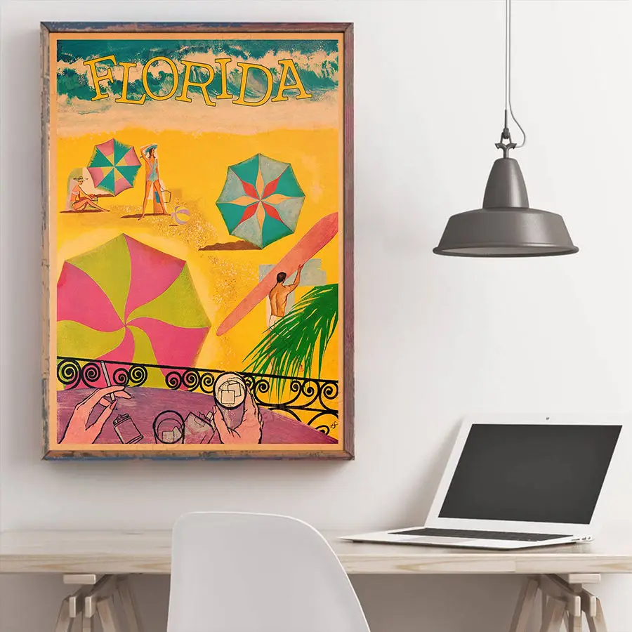 Винтажный постер в итальянском стиле с ручной росписью летняя Праздничная