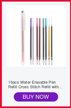 10Pcs Heat Erasable Refill Pens High Temperature Disappearing Fabric Marker Pen for Patchwork Fabric PU Leather Mark Sewing Tool
