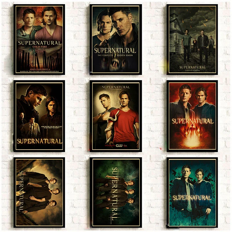 

Abstract Retro Poster for Home Bar Living Room Decor Canvas Painting Wall Pictures Wall Art Vintage Jensen Ackles Poster Prints
