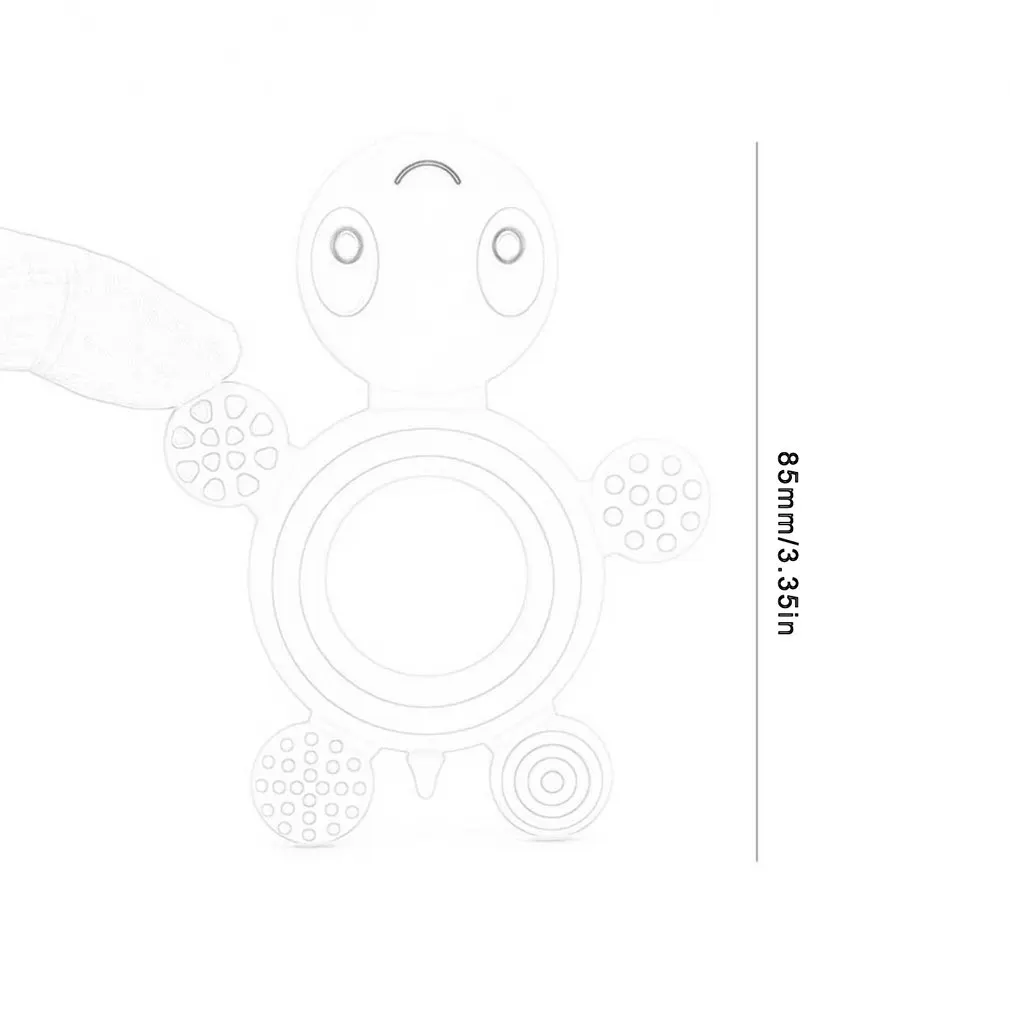 

Cute Animal Tortoise Shaped Kids Silicone Teether Food Grade BPA Free Teething Pendant Tortoise Toys For Kids