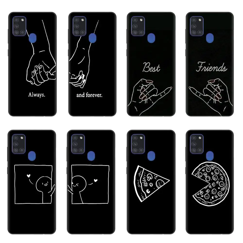 Лучшие друзья BFF симпатичный поросенок пицца чехол для телефона Samsung A01 A11 A21S A31 A41