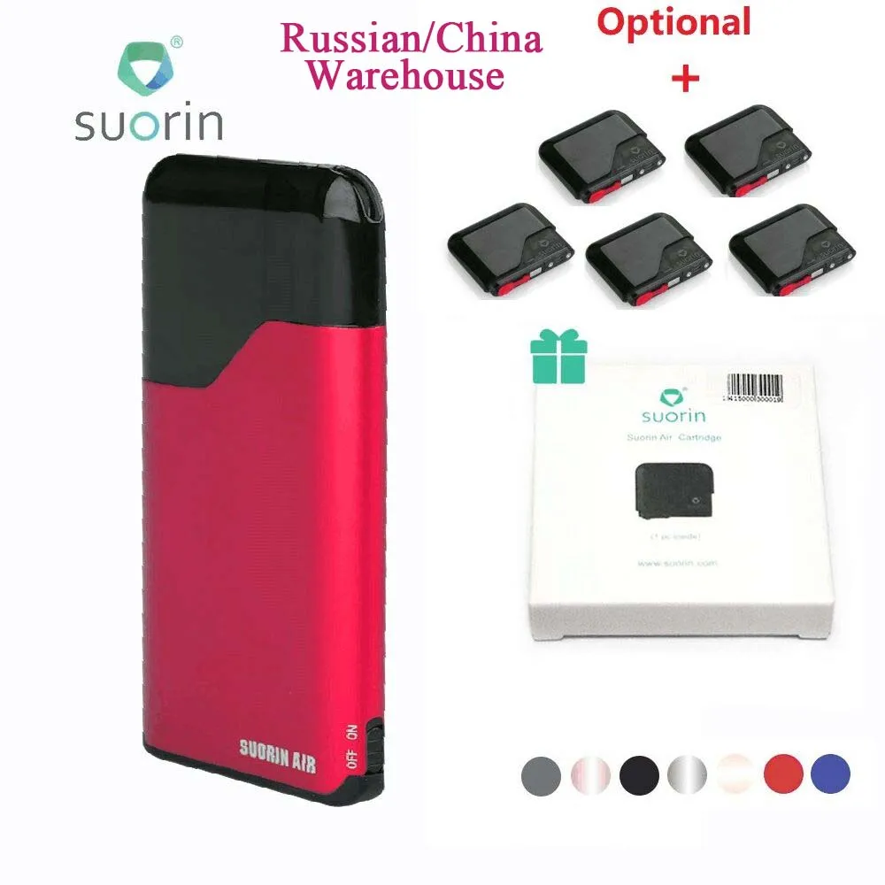 Пусковой комплект Suorin Air 400mAh встроенный аккумулятор с картриджем 2 мл портативный размер и индикатор питания Светильник электронная сигарета паровой комплект