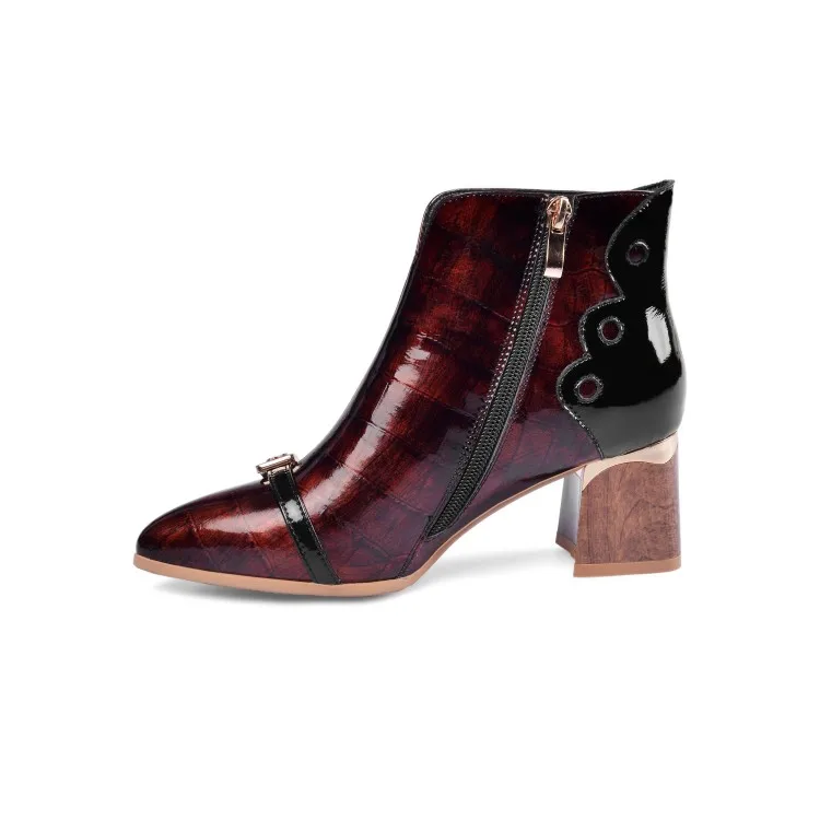 MLJUESE/женские ботильоны из коровьей кожи Зимние короткие плюшевые ботинки на