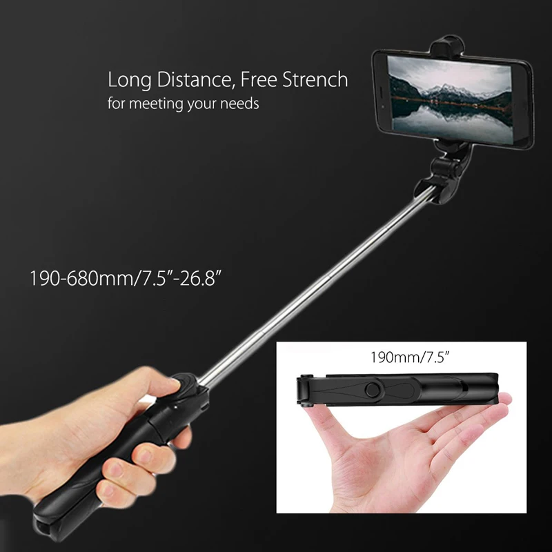 

Oppselve Portable Wireless Bluetooth Selfie Stick Handheld Monopod Foldable Tripod With Bluetooth Remote Control USB Charging