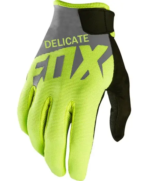 Fluo Grey MX Dirt Bike Ranger перчатки для езды на велосипеде нежная лиса Мотоцикл Мотокросс мужские женские перчатки - Цвет: Fluo Grey