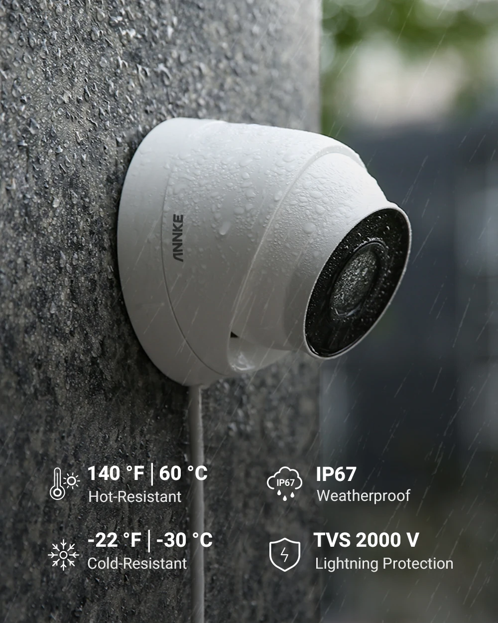 Система видеонаблюдения ANNKE 5 Мп H.265 + Super HD PoE 4 водонепроницаемых внешних