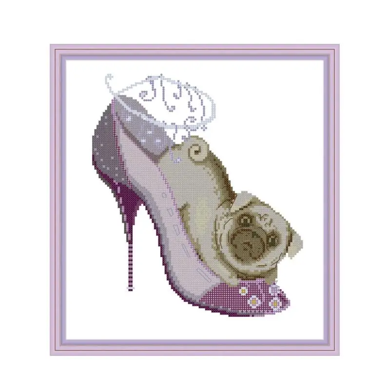 Набор для вышивки крестиком на высоких каблуках от Shar pei aida 14ct 11ct печать холсте