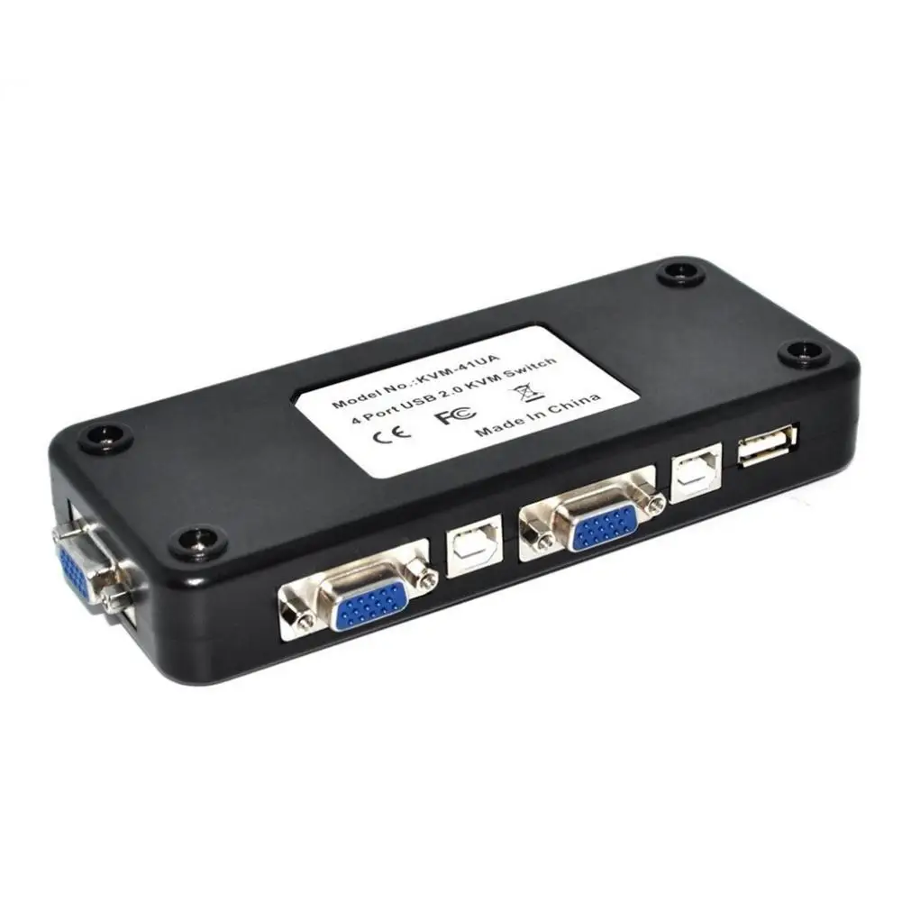 4 порта USB 2 0 KVM переключатель мышь/клавиатура/VGA/переключатель SVGA Box Видео монитор