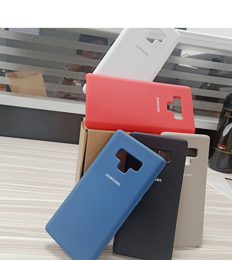Оригинальный мягкий силиконовый защитный чехол для samsung Note 9 + защита экрана
