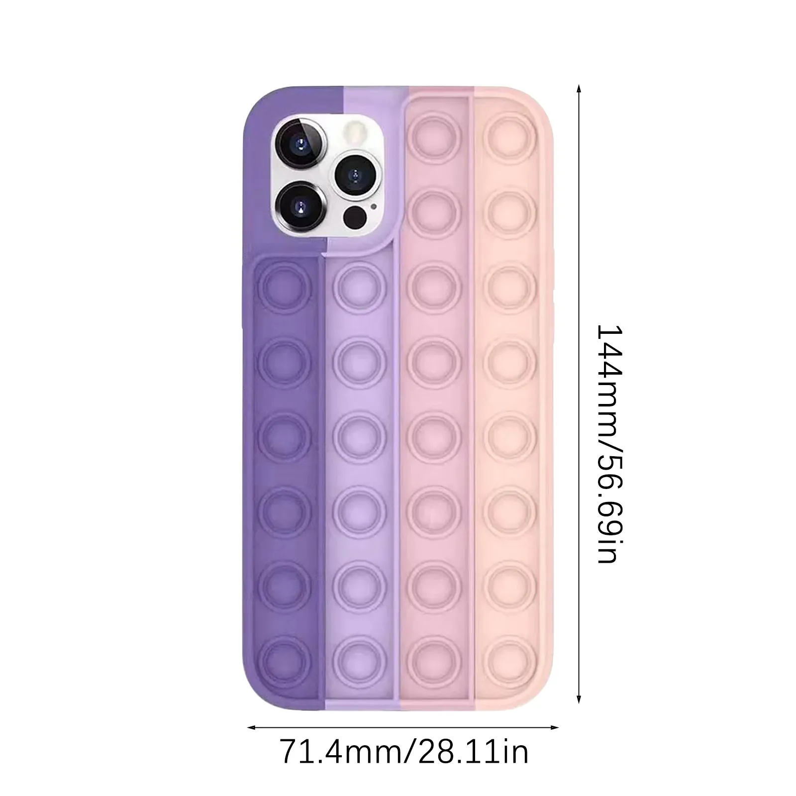 

Popular Popit Phone Case Cover Sensory Toy Soft Silicone Decompression Pops It Phone Case For Iphone11pro 5.8in Shockproof Cover