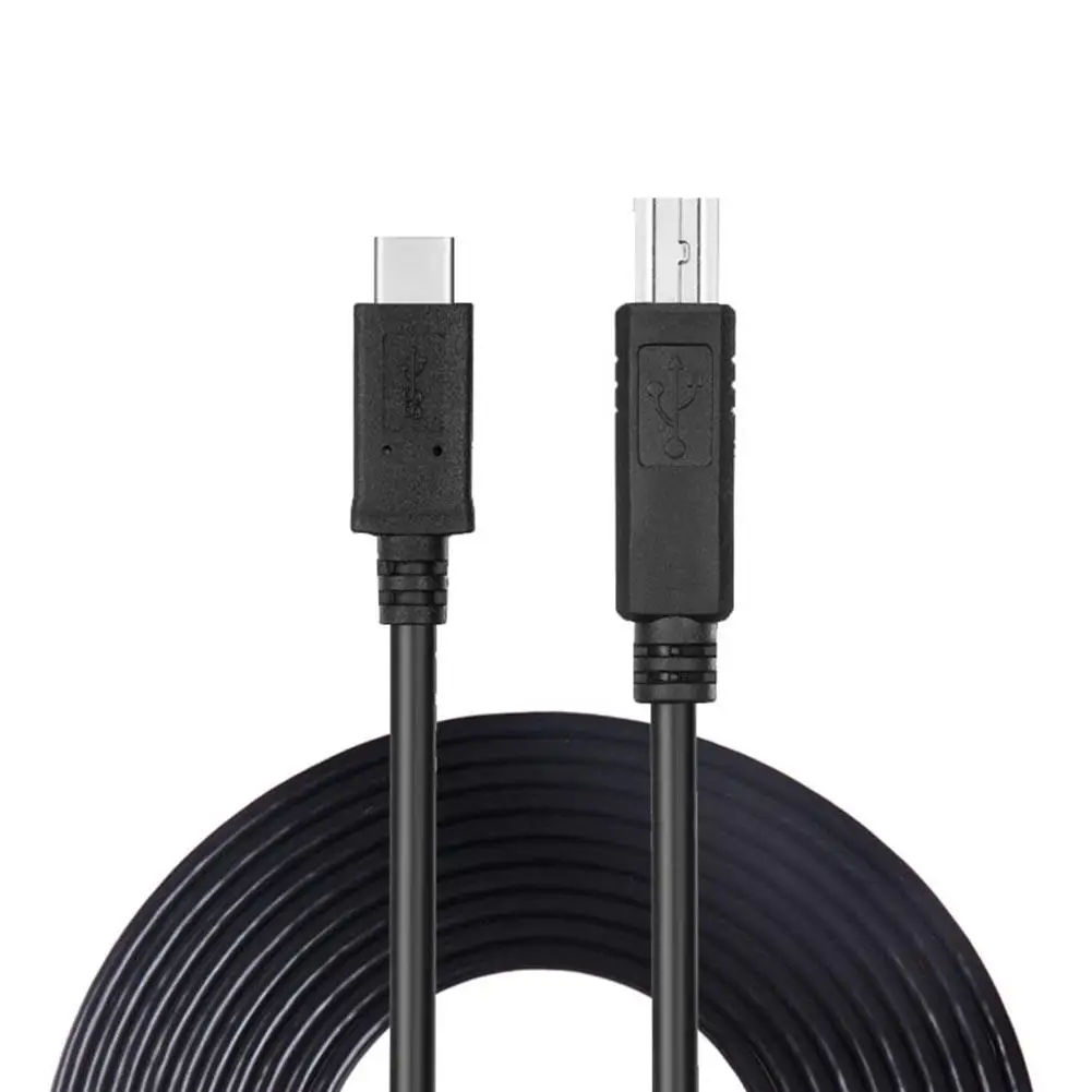 

Прочный шнур сканера, Классическая тонкая текстура, USB-C USB3.1 Type C, штекер для USB 2,0, тип B, штекер, кабель для передачи данных для принтера