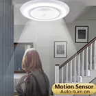 Светодиодный потолочный светильник, умный ночник с датчиком движения, ультратонкий современный беспроводной комнатный светильник для гостиной на батарейках