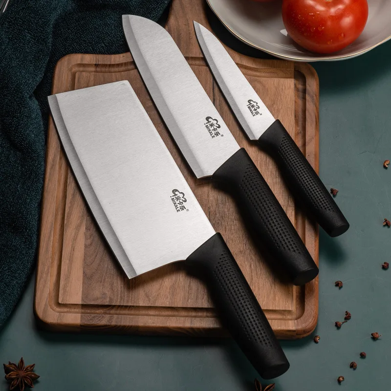 

SHUOJI Kitchen Knifes Set Stainless Steel Kitchen Knives Cleaver Slicing Utility Paring Knife 3PCS Cooking Knife Chef Tools