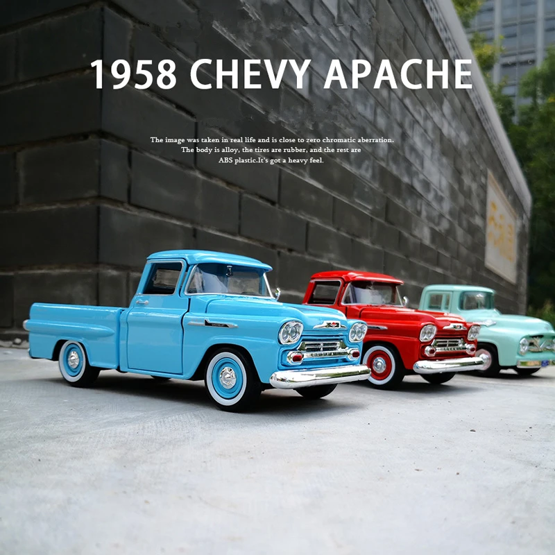

Nicce 1:24 1958 CHEVY APACHE Fleetside Ford F-100 Alloy Pickup Model Diecasts Simulation Metal Retro Toy Car Model Collection