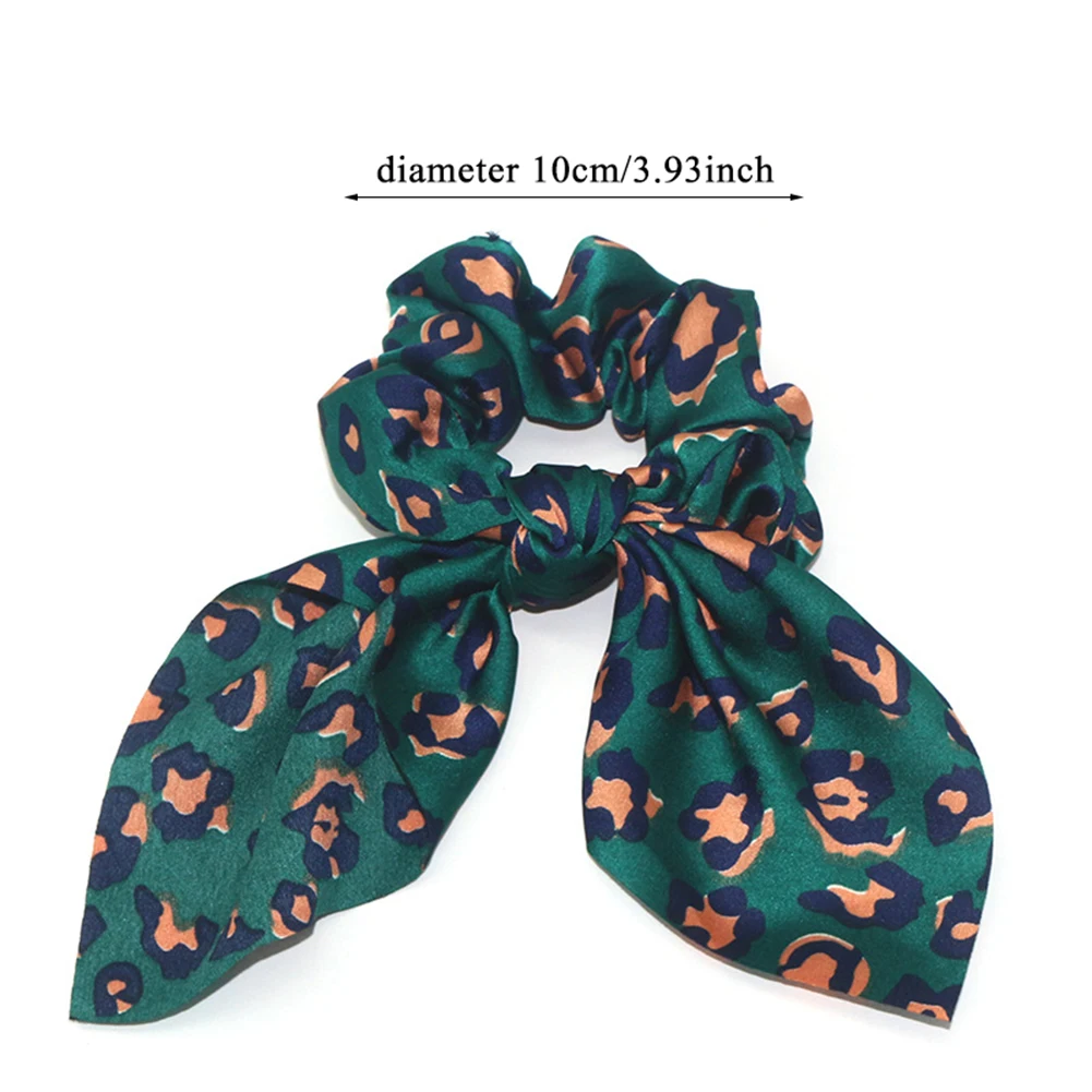 Повязка для волос с леопардовым принтом женская мягкая резинка бантом девочек