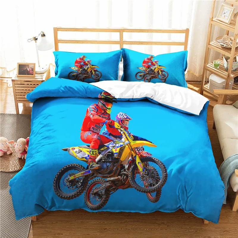 

Motorcycle design 3D bedding package, large duvet cover with pillowcase, best gift