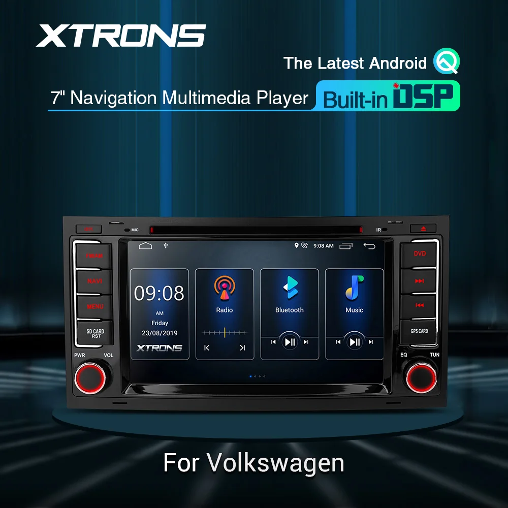 XTRONS 7 ''Android Q DSP автомобильный радиоприемник стерео DVD плеер GPS для Volkswagen T5 Multiwan