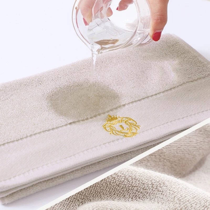 

100% Cotton Crown Hotel Towel Home Set Embroidered Luxury Crown Bath Towels For Adults Absorbent Face Towel 34x75CM
