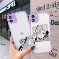 kakegurui jabami yumeko phone case for iphone 12 11 mini pro xr xs max 7 8 plus x matte transparent purple back cover