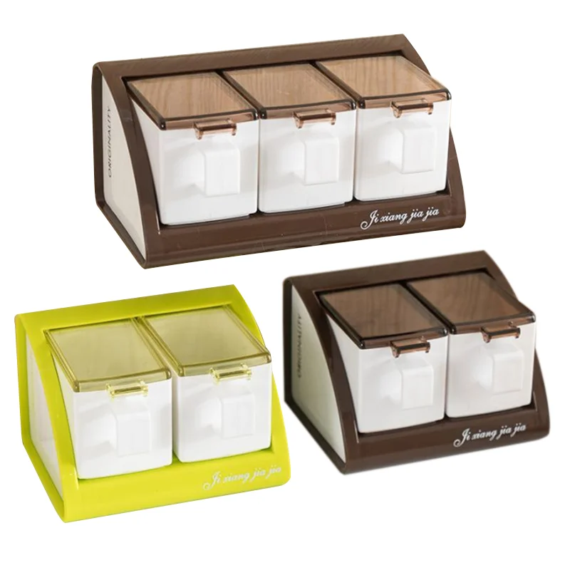 Кухонная бытовая настенная сахарница солевые специи банки Органайзер контейнер