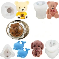 luyou 4 styles bear dog dolphin silicone resin molds fondant moulds cake decorating tools baking kitchen accessories fm1958