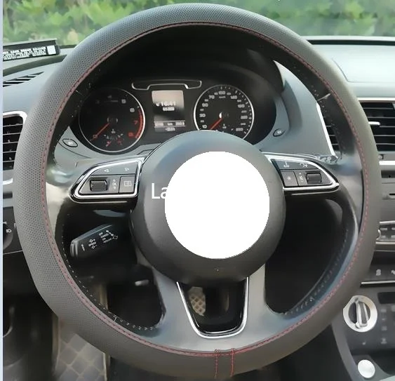 

100% натуральная дышащая кожа без запаха, искусственная кожа, универсальная, 14,5 дюйма-15 дюймов, 38 см, черная, Всесезонная