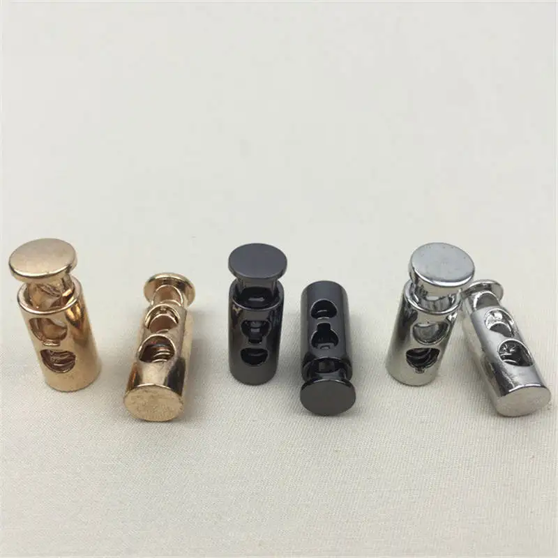 

10PCs Metal Alloy Cord End Double Hole Bag Jacket Jeans Making Findings Garment Shoelace Hat Accessory Shoeware DIY Craft Supply