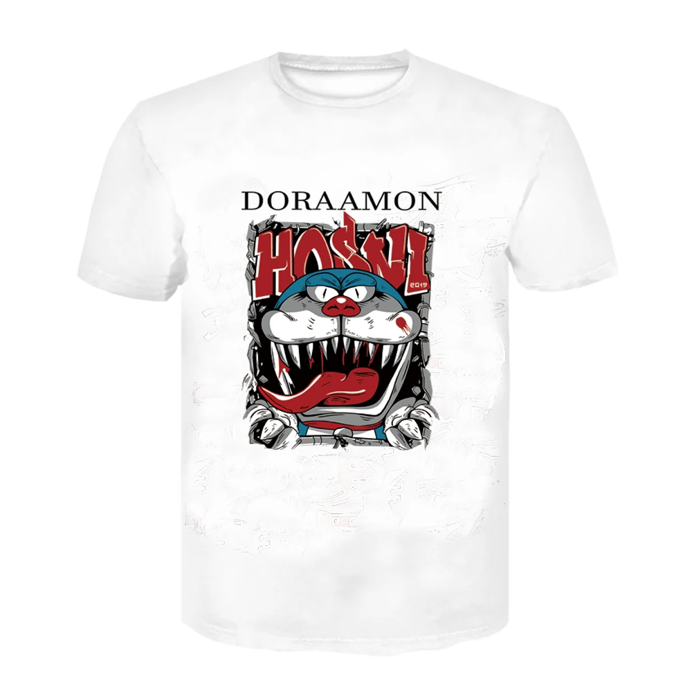 

2021 New Style Doraemon Cartoon Print Children's Clothing Short-Sleeved Man boys T-shirt Pattern Comfortable Bottoming Shirt