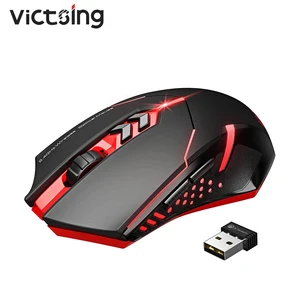 victsing pc066 wireless gaming mouse with unique silent click rgb breathing backlit 2400 dpi ergonomic grips 7 buttons mice free global shipping
