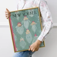 vintage art new yorker magazine poster rea irvin funny big beard prints poster fashion christmas day wall stickers gift idea