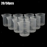 20pcs 50ml measuring cup multi purpose plastic graduated cup light weight kitchen laboratories beaker outdoor cooking supplies