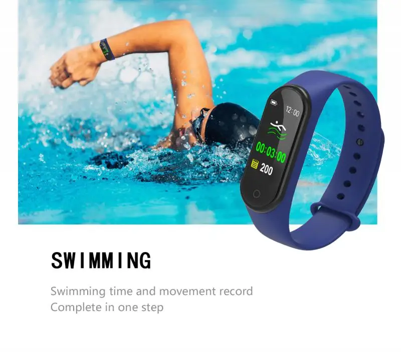 Умный Браслет fitbit 2 0 M4 с цветным экраном фитнес трекер измерение кровяного