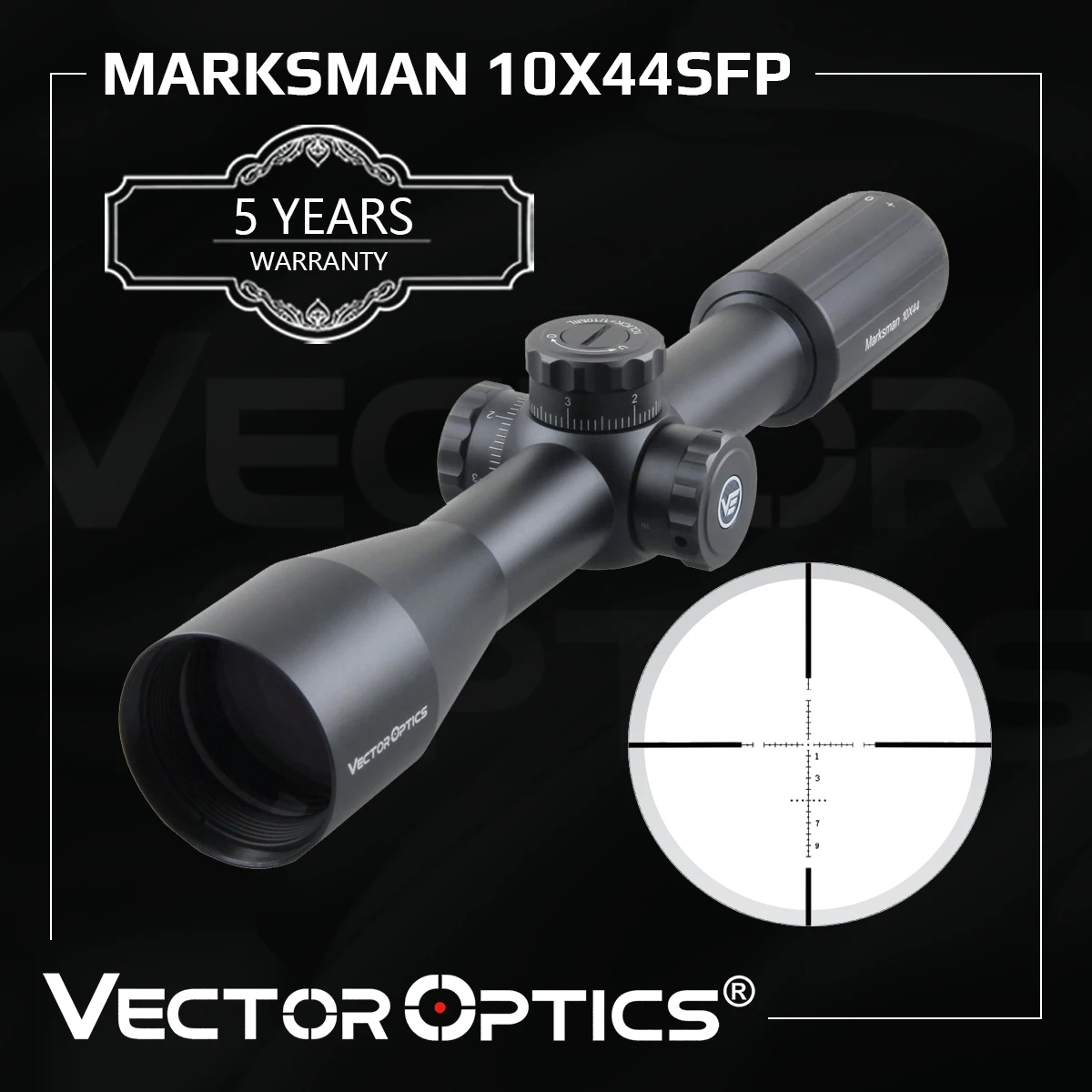 Оптический прицел Vector Optics Marksman 10x44 для охотничьей винтовки тактический замок в