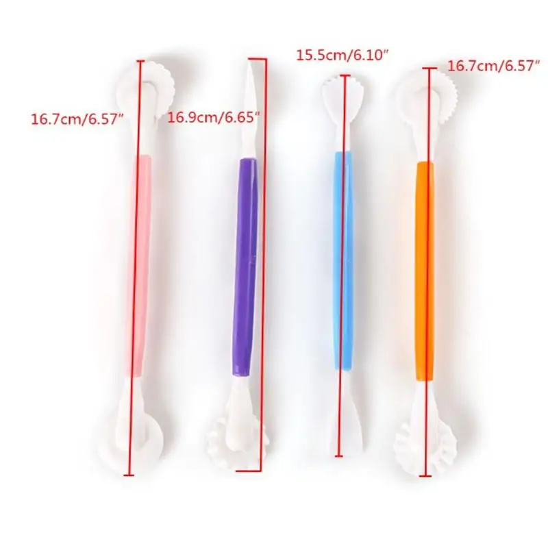 

4pcs Fondant Cake Decorating Modelling Tools 8 Styles Flower Decoration Pen Pastry Carving Cutter Baking Craft Cake Mold