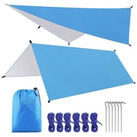 outdoor camping multi functional sky screen waterproof sunshade canopy tent beach cloth damp mat tarp camouflage awning shelter