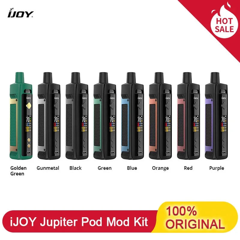 Оригинал Ijoy Jupiter Vape Pod Kit 70 Вт бокс-мод питание от одного картриджа 18650 и 5 мл 0.2