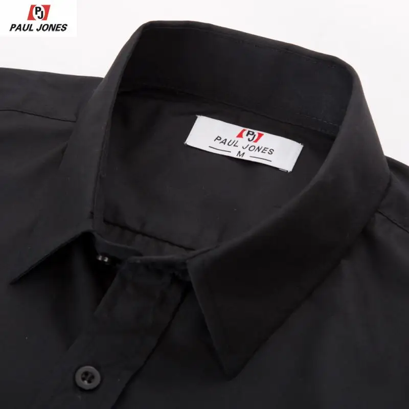 Мужская рубашка с длинным рукавом PAUL JONES Классическая из хлопка жестким