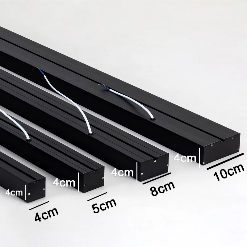 

Led Office Pendant Lamp LED Strip Light 60/90/120/150/180cm 72W T5 Rectangular Hanging Line Lamp Long Workshop Pendant Lights