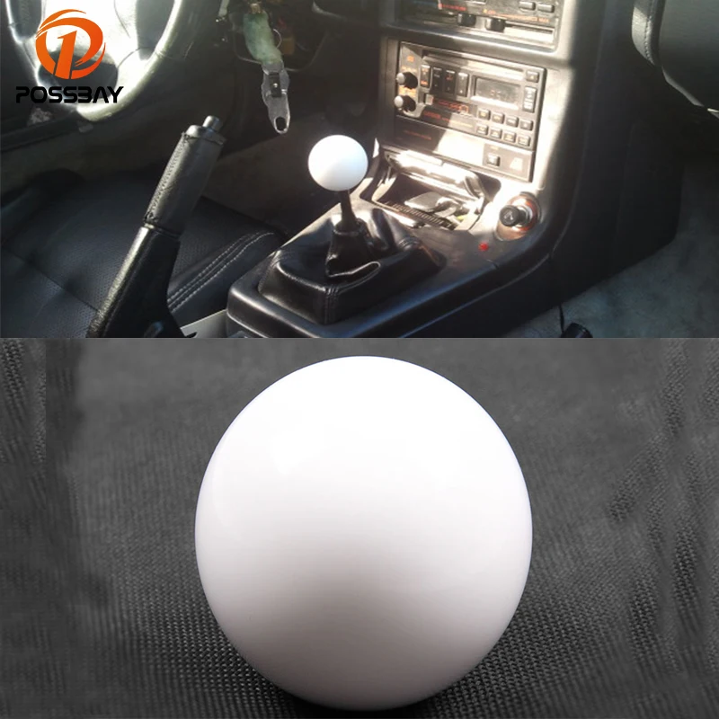 Универсальная Ручка рычага переключения передач POSSBAY резиновый белый круглый