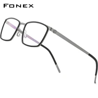 fonex acetate alloy eye glasses frames for men square myopia optical prescription eyeglasses frames 2020 screwless eyewear 98629