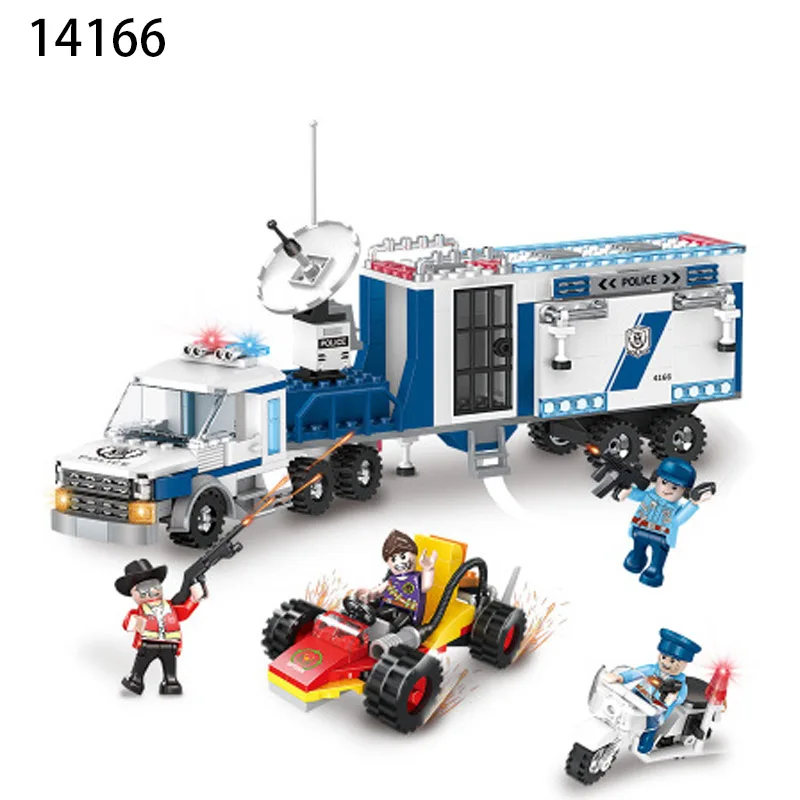 Городской полицейский патрульный автомобиль строительные блоки ATM лодка корабль