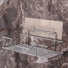 1 шт. Нержавеющаясталь душ Органайзер полка-корзинка для ванной комнаты настенный стеллаж для хранения с присоской